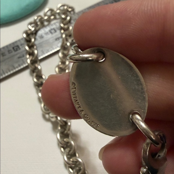 Please Return to Tiffany&Co. Choker 925 Sterling Silver 15’ Necklace W/ Pouch - Picture 10 of 17